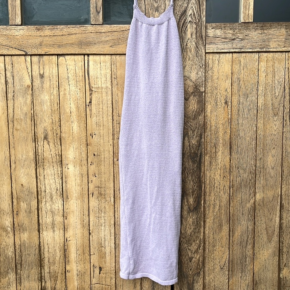 Long Crochet dress with tie back